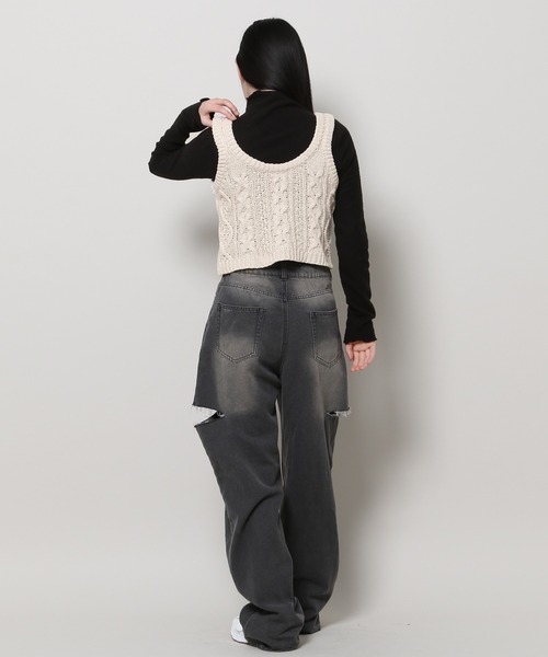 3.3 Field Trip （3.3フィールドトリップ）の「3.3 Field Trip／ニットベスト 2991077（ベスト・レディース・アイボリー/ブラック・FREE）」の5枚目の写真