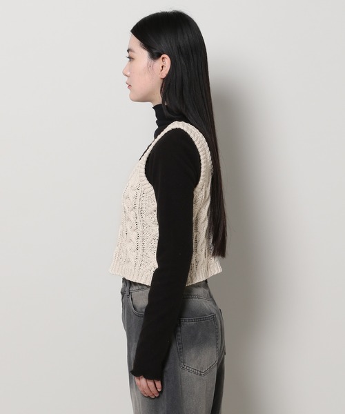 3.3 Field Trip （3.3フィールドトリップ）の「3.3 Field Trip／ニットベスト 2991077（ベスト・レディース・アイボリー/ブラック・FREE）」の11枚目の写真