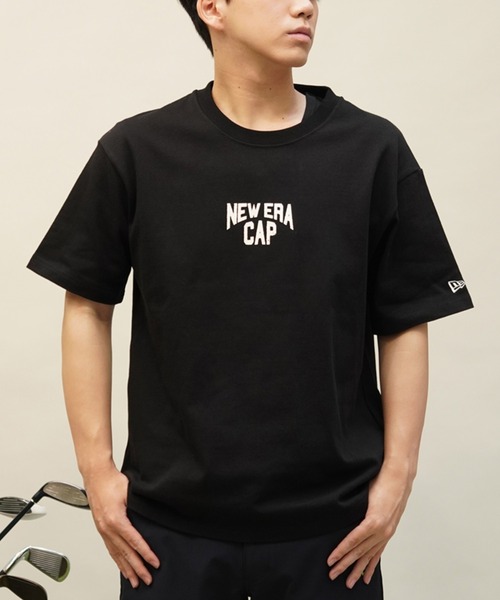 NEW ERA(ニューエラ)の「NEW ERA/ニューエラ 半袖Tシャツ ヘビーウェイト ブランドロゴ 14121876/14121877/14121878(Tシャツ/カットソー・メンズ・グレイッシュベージュ/ブラック/ヘザーグレー・M/L/XL/2XL)」の2枚目の写真
