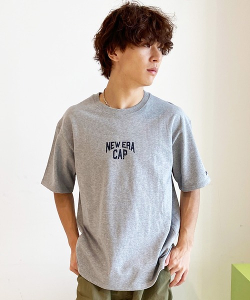 NEW ERA(ニューエラ)の「NEW ERA/ニューエラ 半袖Tシャツ ヘビーウェイト ブランドロゴ 14121876/14121877/14121878(Tシャツ/カットソー・メンズ・グレイッシュベージュ/ブラック/ヘザーグレー・M/L/XL/2XL)」の8枚目の写真