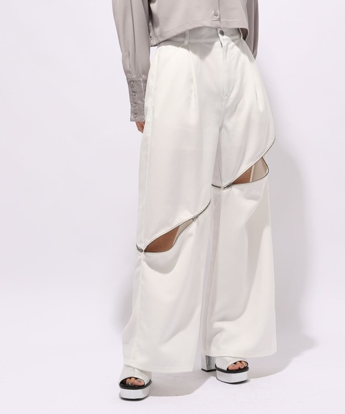 HARE（ハレ）の「●ZIPカットアウトパンツ(HARE)（その他パンツ・レディース・ホワイト/ネイビー/ブラック・FREE）」の19枚目の写真