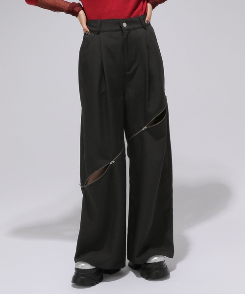 HARE（ハレ）の「●ZIPカットアウトパンツ(HARE)（その他パンツ・レディース・ホワイト/ネイビー/ブラック・FREE）」の17枚目の写真