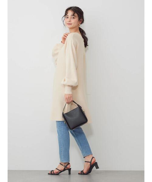 セール】2WAYバックボタンフレアニットチュニック（チュニック