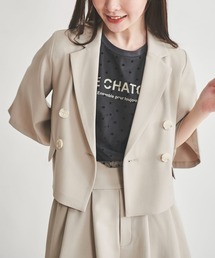 麻調合繊テーラードジャケット