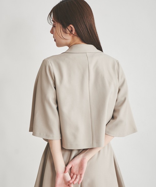 31 Sons de mode（トランテアン　ソン　ドゥ　モード）の「麻調合繊テーラードジャケット（テーラードジャケット・レディース・ベージュ/ブラウン・36）」の22枚目の写真