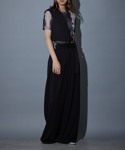 MAISON BREEZE reveur(メゾンブリーズレヴール)の「【MAISON BREEZE reveur】アシンメトリーワンショルダーショートベスト trc(ベスト・レディース・ブラック/ライトオリーブ/グレー・FREE)」の16枚目の写真
