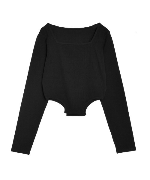 Re:EDIT（リエディ）の「[2024SS COLLECTION]ストレッチリブハイレグトップス（Tシャツ/カットソー・レディース・ホワイト/ブラック/グレー・MEDIUM/LARGE）」の18枚目の写真