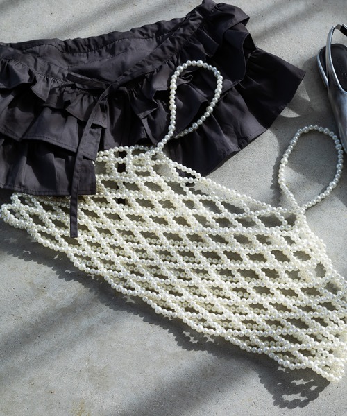 bohmal（ボマール）の「パールメッシュビスチェ（キャミソール・レディース・ホワイト/アイボリー・FREE）」の2枚目の写真