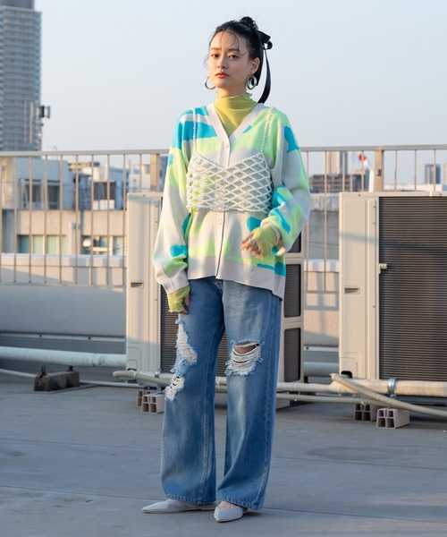 bohmal（ボマール）の「パールメッシュビスチェ（キャミソール・レディース・ホワイト/アイボリー・FREE）」の17枚目の写真