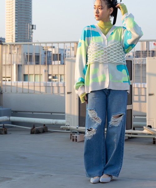 bohmal（ボマール）の「パールメッシュビスチェ（キャミソール・レディース・ホワイト/アイボリー・FREE）」の16枚目の写真