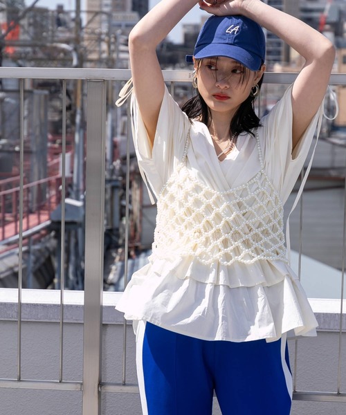 CHANEL ホワイト メッシュ キャミソール CHANEL シャネル キャミソール キャミソール(03P)