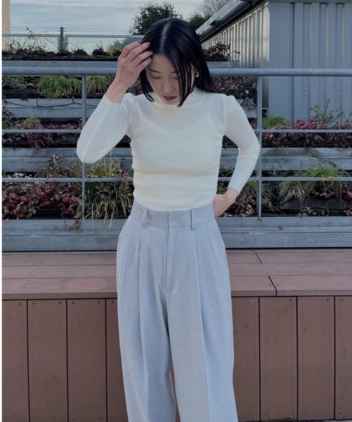 AMAIL(アマイル)の「Fashionable easy knit(ニット/セーター・レディース・ホワイト/ピンク/ブルー/グリーン・FREE)」の12枚目の写真
