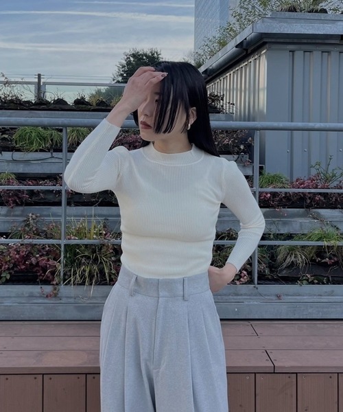 AMAIL(アマイル)の「Fashionable easy knit(ニット/セーター・レディース・ホワイト/ピンク/ブルー/グリーン・FREE)」の13枚目の写真