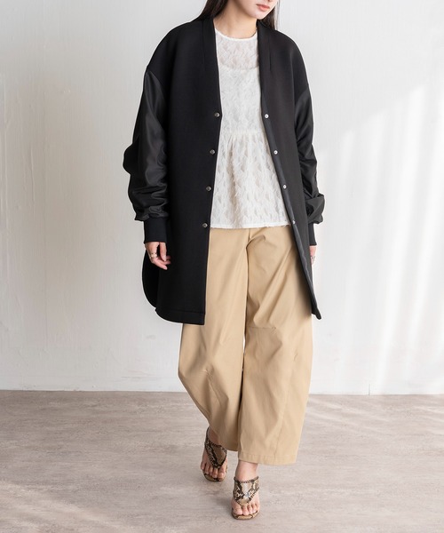 EUCLAID（エウクレイド）の「ポリツイルカーブパンツ（その他パンツ・レディース・ベージュ/オフホワイト/ネイビー・40/38/36）」の8枚目の写真
