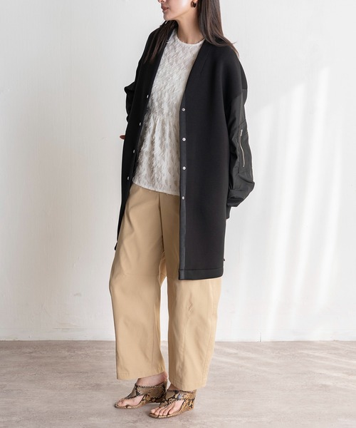 EUCLAID（エウクレイド）の「ポリツイルカーブパンツ（その他パンツ・レディース・ベージュ/オフホワイト/ネイビー・40/38/36）」の9枚目の写真