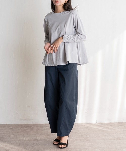 EUCLAID（エウクレイド）の「ポリツイルカーブパンツ（その他パンツ・レディース・ベージュ/オフホワイト/ネイビー・40/38/36）」の10枚目の写真