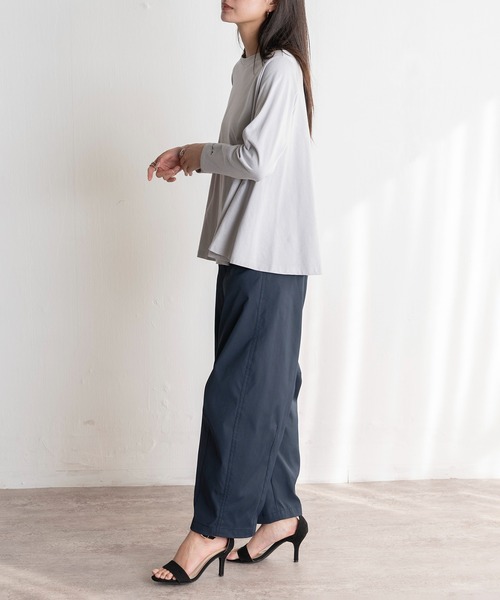 EUCLAID（エウクレイド）の「ポリツイルカーブパンツ（その他パンツ・レディース・ベージュ/オフホワイト/ネイビー・40/38/36）」の12枚目の写真