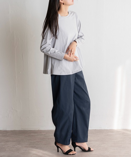 EUCLAID（エウクレイド）の「ポリツイルカーブパンツ（その他パンツ・レディース・ベージュ/オフホワイト/ネイビー・40/38/36）」の13枚目の写真