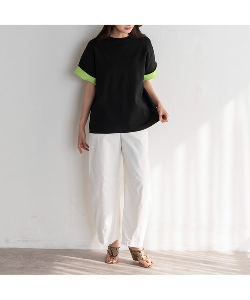 EUCLAID（エウクレイド）の「ポリツイルカーブパンツ（その他パンツ・レディース・ベージュ/オフホワイト/ネイビー・40/38/36）」の22枚目の写真