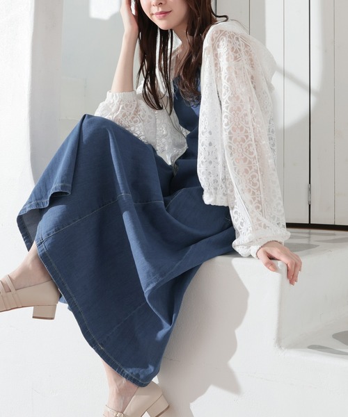 Honeys(ハニーズ)の「レースパーカー(パーカー・レディース・アイボリー/ブラック/ホワイト・LL/S/M/L)」の5枚目の写真