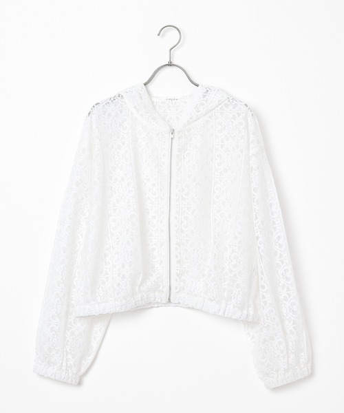 Honeys(ハニーズ)の「レースパーカー(パーカー・レディース・アイボリー/ブラック/ホワイト・LL/S/M/L)」の14枚目の写真