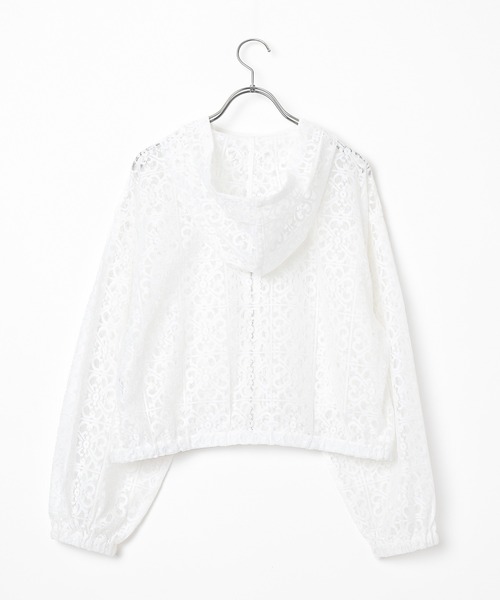 Honeys(ハニーズ)の「レースパーカー(パーカー・レディース・アイボリー/ブラック/ホワイト・LL/S/M/L)」の15枚目の写真