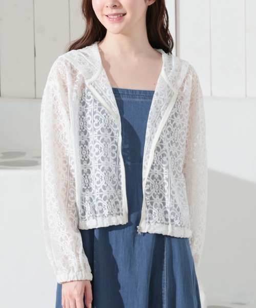 Honeys(ハニーズ)の「レースパーカー(パーカー・レディース・アイボリー/ブラック/ホワイト・LL/S/M/L)」の21枚目の写真