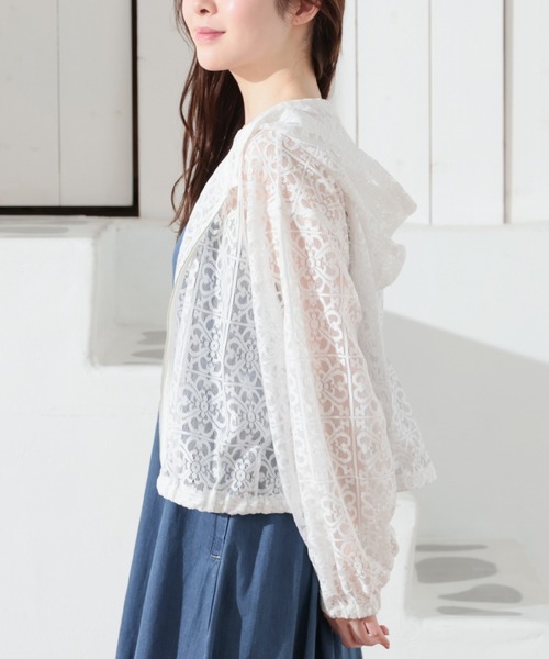 Honeys(ハニーズ)の「レースパーカー(パーカー・レディース・アイボリー/ブラック/ホワイト・LL/S/M/L)」の22枚目の写真