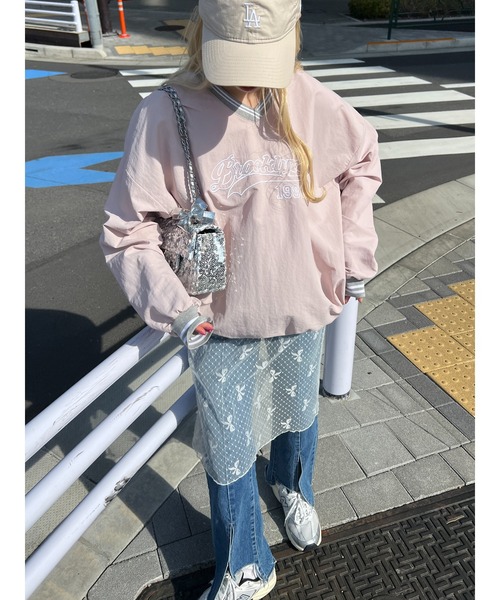 WC（ダブル シー）の「リボンシアースカート（スカート・レディース・ブラック/ホワイト・FREE）」の10枚目の写真