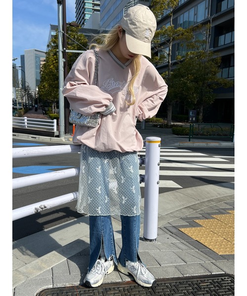 WC（ダブル シー）の「リボンシアースカート（スカート・レディース・ブラック/ホワイト・FREE）」の11枚目の写真