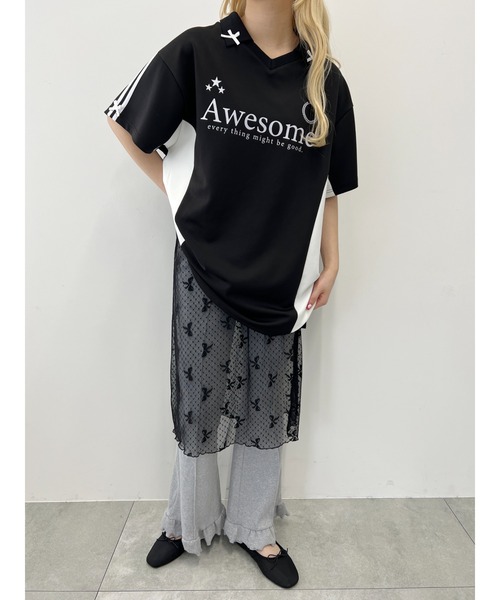 WC（ダブル シー）の「リボンシアースカート（スカート・レディース・ブラック/ホワイト・FREE）」の12枚目の写真