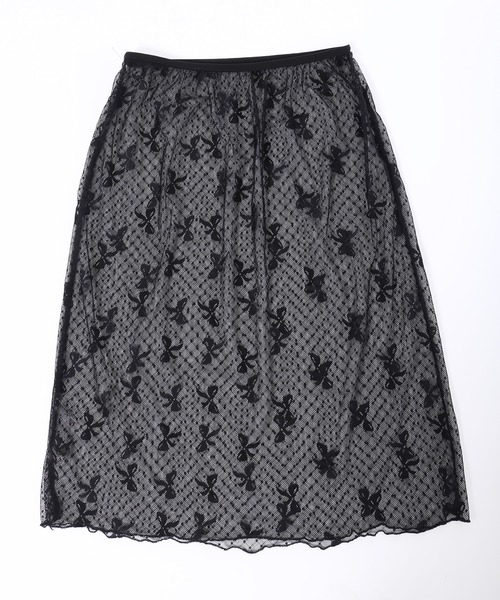 WC（ダブル シー）の「リボンシアースカート（スカート・レディース・ブラック/ホワイト・FREE）」の18枚目の写真