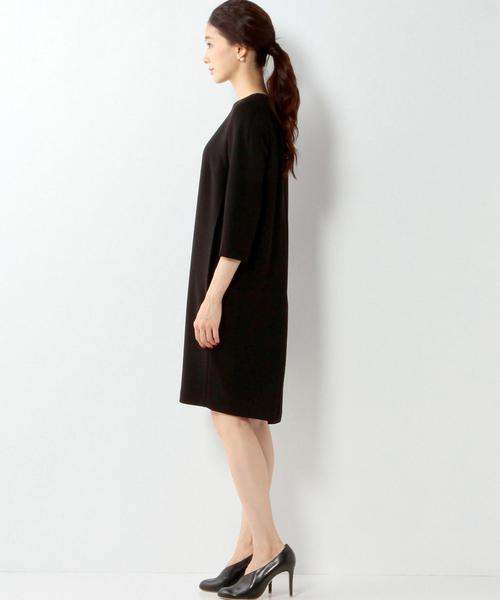 UNITED ARROWS(ユナイテッドアローズ)の「<FLICKA(フリッカ)>7分袖 ワンピース(ワンピース・レディース・ブラック・0/1)」の4枚目の写真