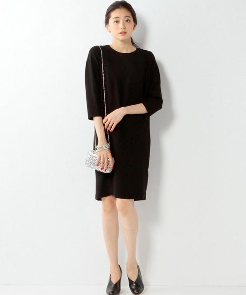 UNITED ARROWS(ユナイテッドアローズ)の「<FLICKA(フリッカ)>7分袖 ワンピース(ワンピース・レディース・ブラック・0/1)」の5枚目の写真
