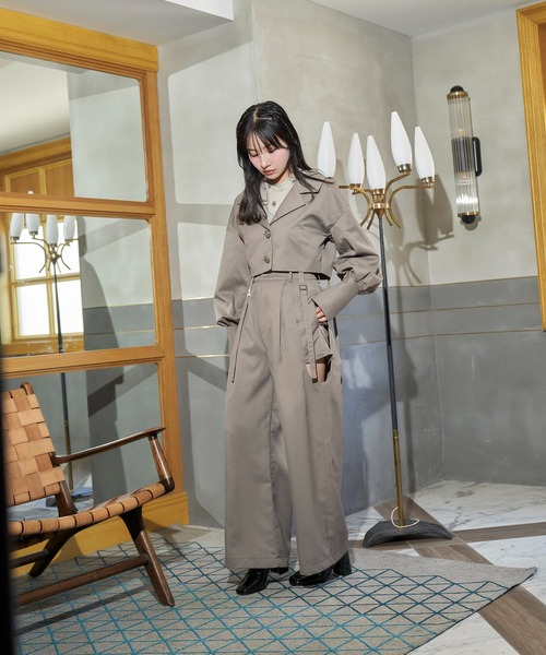 ANDGEEBEE(アンジービー)の「カットアウトワイドパンツ(その他パンツ・レディース・ブラック/アッシュブラウン・FREE)」の8枚目の写真