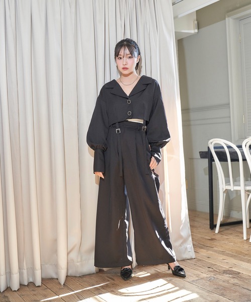 ANDGEEBEE(アンジービー)の「カットアウトワイドパンツ(その他パンツ・レディース・ブラック/アッシュブラウン・FREE)」の12枚目の写真