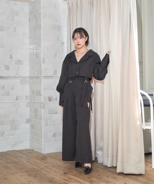 ANDGEEBEE(アンジービー)の「カットアウトワイドパンツ(その他パンツ・レディース・ブラック/アッシュブラウン・FREE)」の13枚目の写真