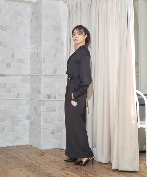 ANDGEEBEE(アンジービー)の「カットアウトワイドパンツ(その他パンツ・レディース・ブラック/アッシュブラウン・FREE)」の14枚目の写真