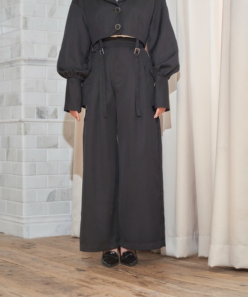 ANDGEEBEE(アンジービー)の「カットアウトワイドパンツ(その他パンツ・レディース・ブラック/アッシュブラウン・FREE)」の16枚目の写真