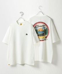 【COBMASTER】アウトドア プリント クマワッペン ビッグシルエット Tシャツ 【吸水速乾】