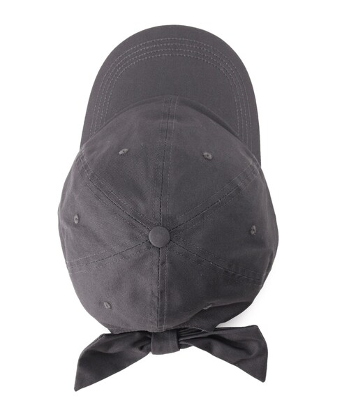 ITS'DEMO（イッツデモ）の「◆【手洗い可／サイズ調節可／UVケア加工】コットンバックリボンキャップ（キャップ・レディース・ダークグレー/ベージュ・00）」の5枚目の写真