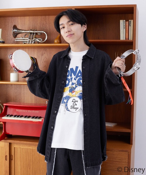 JUNRED(ジュンレッド)の「【 DISNEY / ディズニー 】ドナルドダック / ハーフスリーブTシャツ(Tシャツ/カットソー・メンズ・オフホワイト/グリーン・M/L)」の2枚目の写真