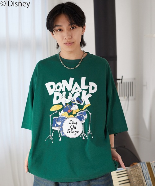JUNRED(ジュンレッド)の「【 DISNEY / ディズニー 】ドナルドダック / ハーフスリーブTシャツ(Tシャツ/カットソー・メンズ・オフホワイト/グリーン・M/L)」の10枚目の写真