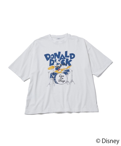 JUNRED(ジュンレッド)の「【 DISNEY / ディズニー 】ドナルドダック / ハーフスリーブTシャツ(Tシャツ/カットソー・メンズ・オフホワイト/グリーン・M/L)」の13枚目の写真