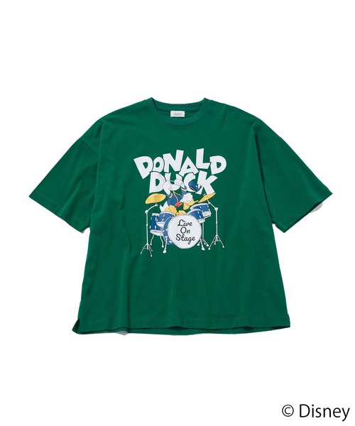 JUNRED(ジュンレッド)の「【 DISNEY / ディズニー 】ドナルドダック / ハーフスリーブTシャツ(Tシャツ/カットソー・メンズ・オフホワイト/グリーン・M/L)」の14枚目の写真