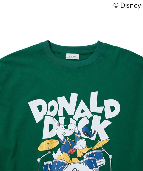 JUNRED(ジュンレッド)の「【 DISNEY / ディズニー 】ドナルドダック / ハーフスリーブTシャツ(Tシャツ/カットソー・メンズ・オフホワイト/グリーン・M/L)」の4枚目の写真