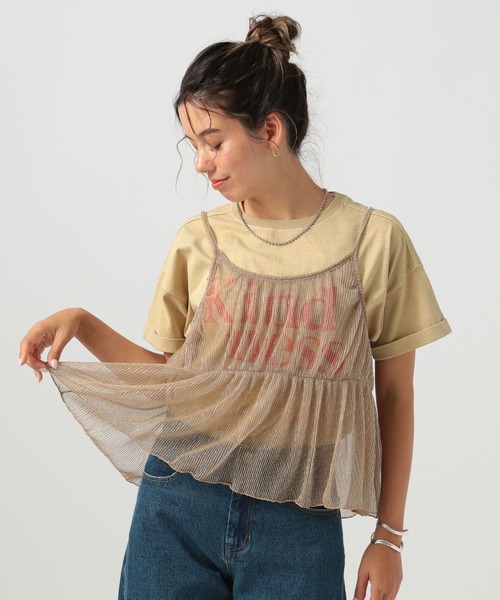 BAYFLOW(ベイフロー)の「ピグメントロゴT(Tシャツ/カットソー・レディース・ダークグレー/ピンク/オフホワイト/チャコールグレー/ブルー/カーキ/サックスブルー/ダークグリーン/ブラック/イエロー/ブルー系その他/ホワイト・X-SMALL/SMALL/MEDIUM)」の15枚目の写真