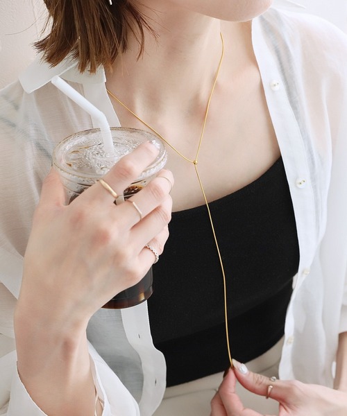 reca（レカ）の「スネイクチェーンネックレス（ネックレス・レディース・シルバー/ゴールド・ONE SIZE）」の2枚目の写真