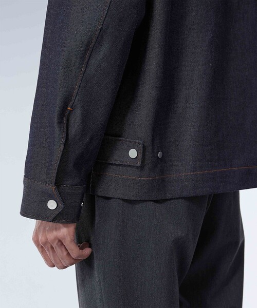UNITED TOKYO(ユナイテッドトウキョウ)の「12oz スタンドデニムブルゾン(デニムジャケット・メンズ・ブラック/ネイビー・1/2)」の9枚目の写真