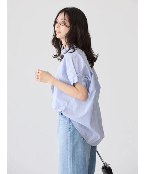 AMERICAN HOLIC(アメリカンホリック)の「UVカット袖タックフレンチスリーブシャツ(シャツ/ブラウス・レディース・ネイビー系2/グリーン系その他3・L/M)」の13枚目の写真